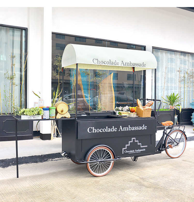アウトドアストリートホテル 三輪 アイスクリームカート 牛乳原料の自転車デザイン
