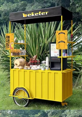 屋外ストリートフードカート 移動型コーヒーカート 電動三輪車 ファーストフード機器