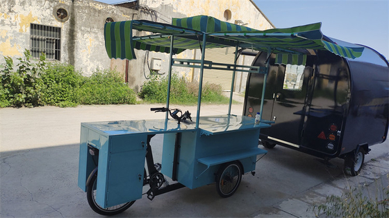 高生産性の食品三輪自転車 移動販売カート 電気三輪車