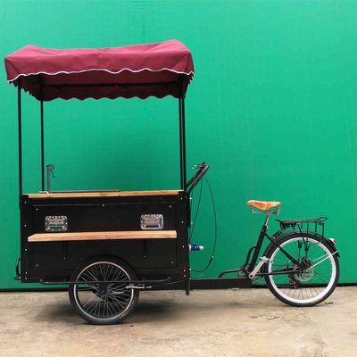 屋外自転車とストリートベンディング三輪車用のステンレスステールコーヒーカートトレーラー