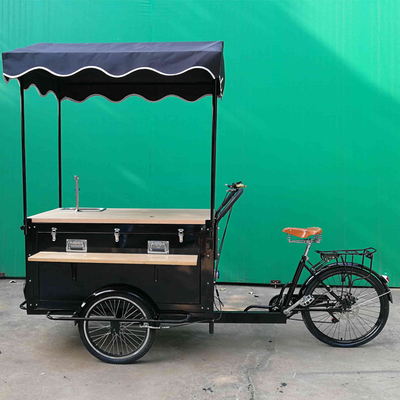屋外自転車とストリートベンディング三輪車用のステンレスステールコーヒーカートトレーラー