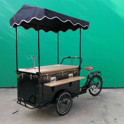 屋外自転車とストリートベンディング三輪車用のステンレスステールコーヒーカートトレーラー