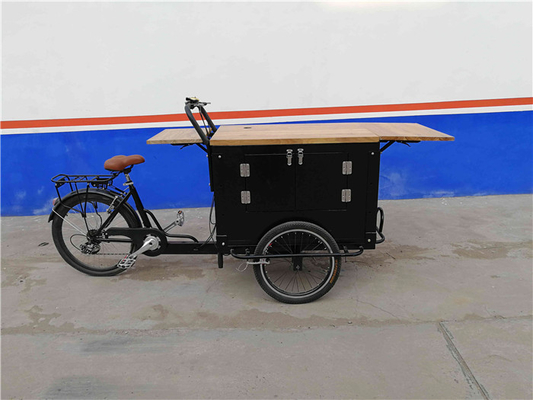 屋外自転車とストリートベンディング三輪車用のステンレスステールコーヒーカートトレーラー