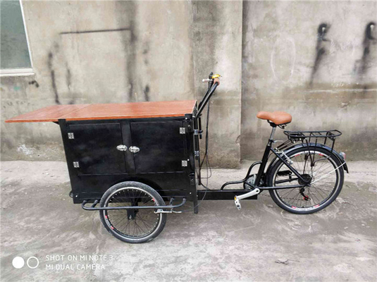 屋外自転車とストリートベンディング三輪車用のステンレスステールコーヒーカートトレーラー