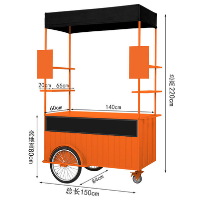 アメリカ市場 オーダーメイド アイスクリーム 自転車 100kg 容量の食料車