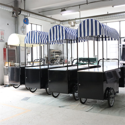 110*70cm 輪貨物自転車 1-2人用 ストリートフード配達 クレープトレーラー 三輪車
