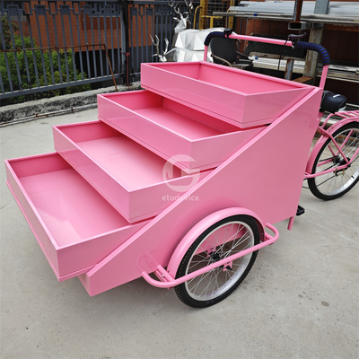 高生産性の果物や花をストリート三輪車で販売するカート