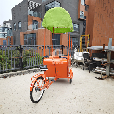 快適にデザインされた屋外食品旅行販売自転車とカスタム貨物三輪