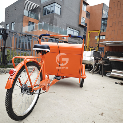 快適にデザインされた屋外食品旅行販売自転車とカスタム貨物三輪