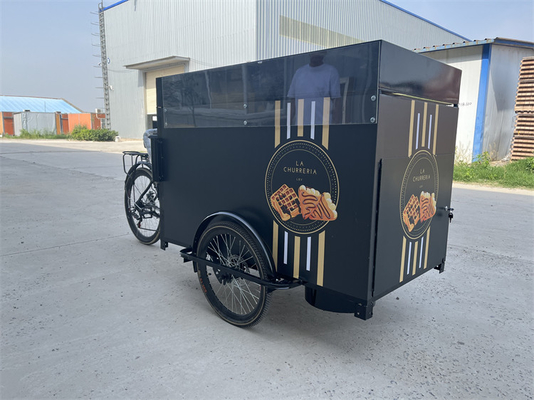 貨物スペースと304ステンレス鋼構造の屋外ストリートベンディング自転車カート