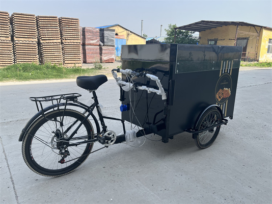 貨物スペースと304ステンレス鋼構造の屋外ストリートベンディング自転車カート