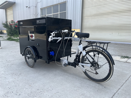 貨物スペースと304ステンレス鋼構造の屋外ストリートベンディング自転車カート