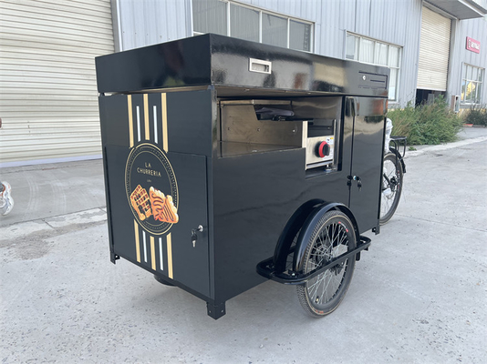 貨物スペースと304ステンレス鋼構造の屋外ストリートベンディング自転車カート