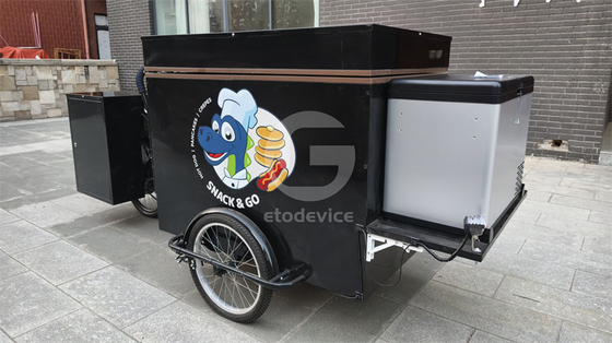 多機能の朝食 電動三輪車 食料車 自転車