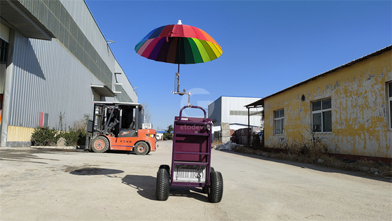 小型ディスプレイ ショークレーズ トロッリー クーラー機能 任意の色でカスタマイズされたトレーラーカート
