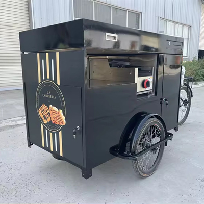 EU標準貨物スナック販売用のカスタム折りたたむモバイルファーストフード三輪車