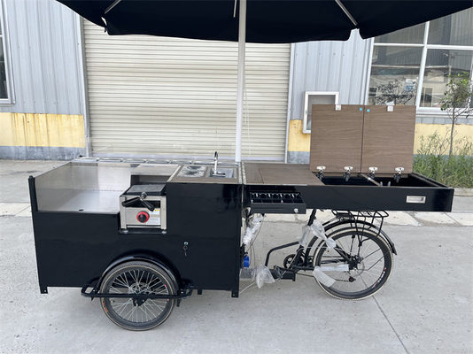 カスタマイズされたカラー電気移動飲料三輪車 ファーストフードとコーヒーカート販売