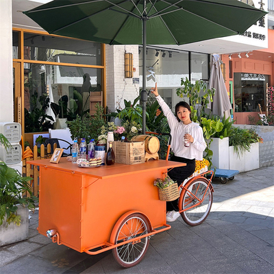 300kg 負荷容量 移動式食品ケーキディスプレイ ベーカリーショップの車用三輪車