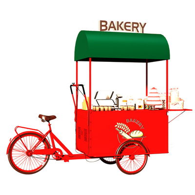 食品ケーキディスプレイ トライサイクルは,カスタマイズされた食品販売とアイスクリーム配達に最適です
