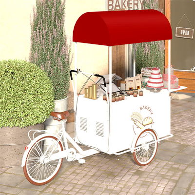 食品ケーキディスプレイ トライサイクルは,カスタマイズされた食品販売とアイスクリーム配達に最適です