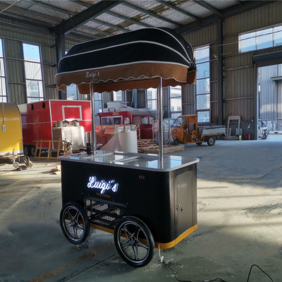 イタリアン ゼラト 自転車 アイスクリーム カート モバイル プッシュ ポップスクリーム 展示庫 冷蔵庫 販売カート 屋外販売