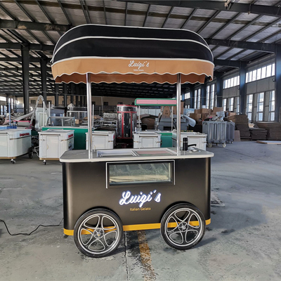 イタリアン ゼラト 自転車 アイスクリーム カート モバイル プッシュ ポップスクリーム 展示庫 冷蔵庫 販売カート 屋外販売