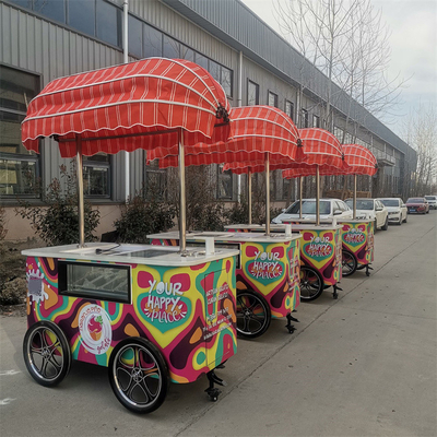 2023年 新しいデザインのコーヒー 三輪自転車 移動ビジネス用 食品カート アイスクリームカート ゼラトバイク