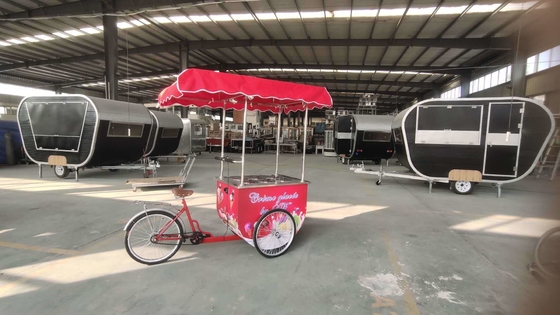 工場販売 手押し アイスクリーム ポップスイクリームカート 食品 自転車