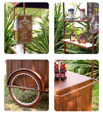 コーヒー 三輪 貨物 自転車 手作り プッシュカート モバイル飲料事業