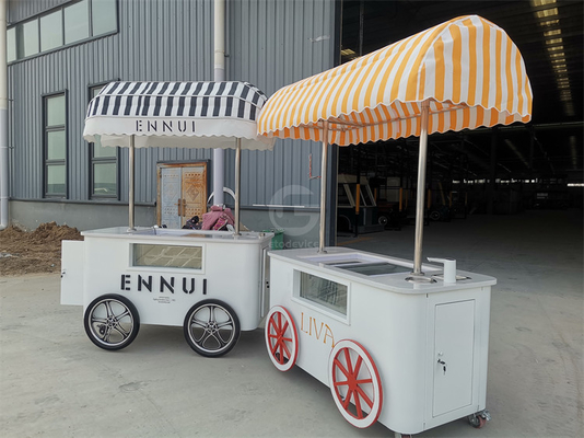 冷蔵庫の食料品を押すカート 新店舗マーケットパーク アイスクリームカート