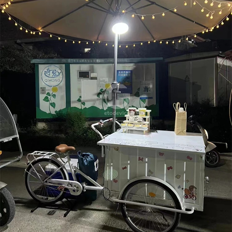 200kg 容量 カスタマイズされた色 ファストフードカート バイク 電気食品 アイスクリーム トラック