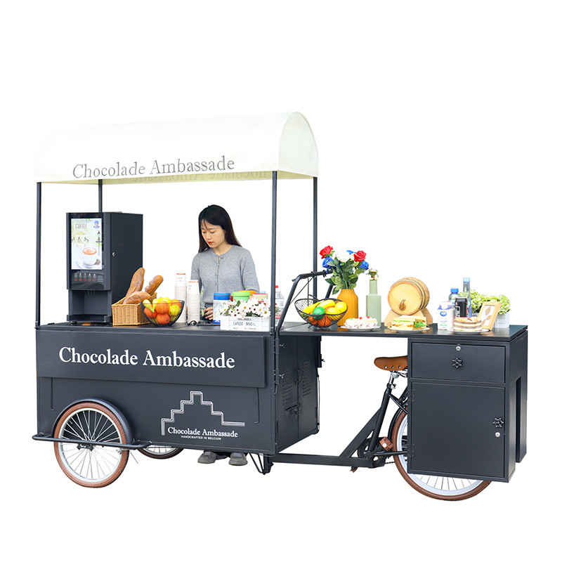 食品配送用 三輪車 パン屋 休憩 ファーストフード 機器 バイク コンテナ 食品トラック