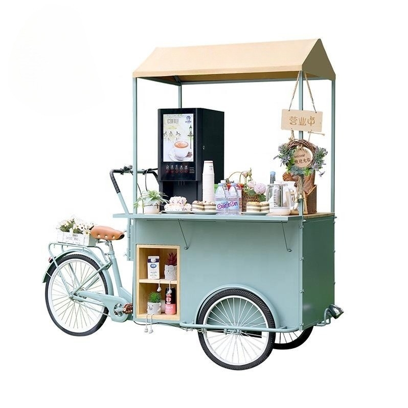 高生産性の食品三輪自転車 移動販売カート 電気三輪車