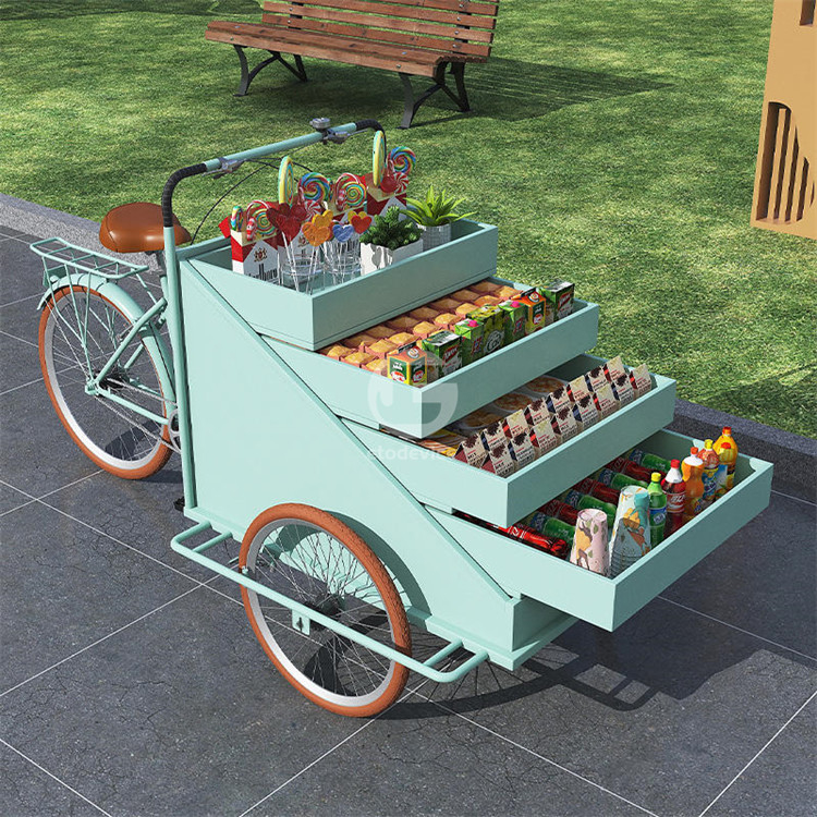 野菜加工工場 モバイルコーヒー自転車カート L200.00cm*W95.00cm*H110.00cm