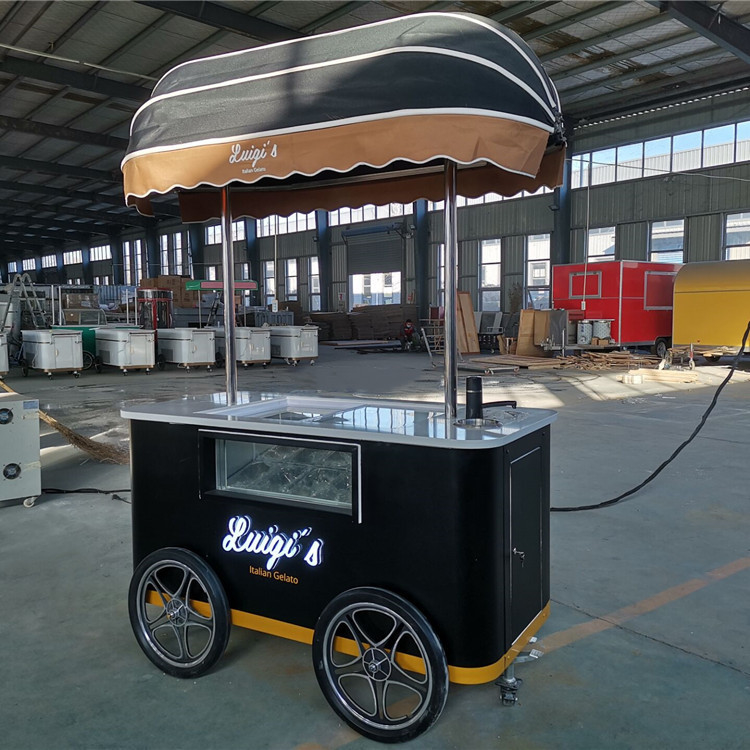 イタリアン ゼラト 自転車 アイスクリーム カート モバイル プッシュ ポップスクリーム 展示庫 冷蔵庫 販売カート 屋外販売