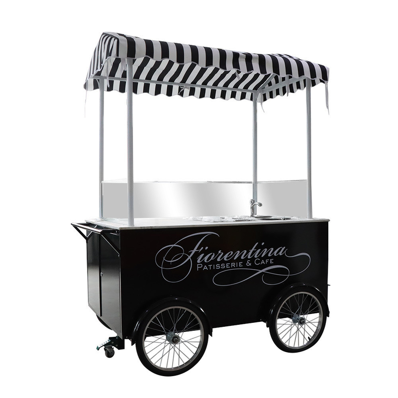 カスタマイズされた色 モバイル自転車 食品カート ハンドプッシュタイプ 長寿命